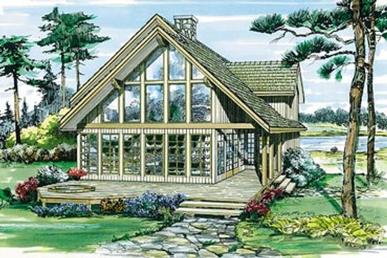 Exterior - Front Elevation for Contemporary House Plan #47-367 - 3 bed, 2.5 bath