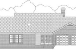 Exterior - Rear Elevation for Country House Plan #406-252 - 3 bed, 2.5 bath