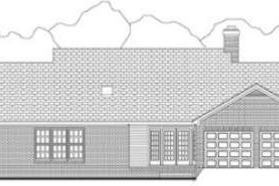 Exterior - Rear Elevation for Country House Plan #406-252 - 3 bed, 2.5 bath