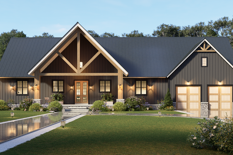 House Blueprint - Exterior - Front Elevation 5 for Farmhouse House Plan #54-678 - 3 bed, 3.5 bath