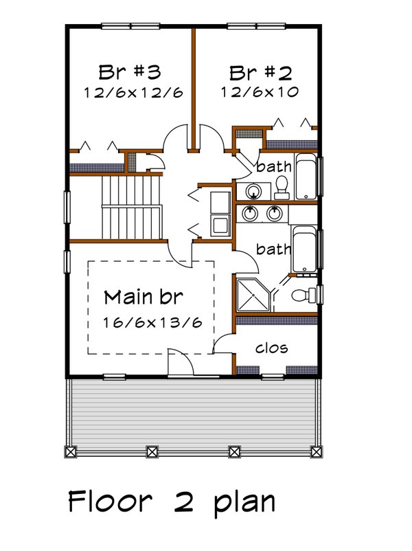 Home Plan - Craftsman Floor Plan - Upper Floor Plan #79-352