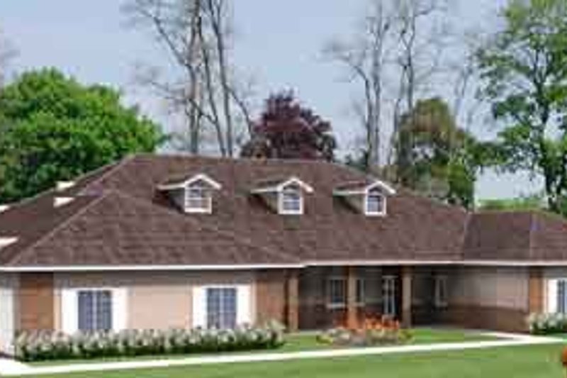 Dream House Plan - Ranch Exterior - Front Elevation Plan #1-929