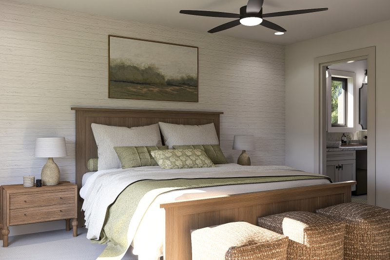 Dream House Plan - Interior - Master Bedroom for Barndominium House Plan #455-595 - 2 bed, 2.5 bath