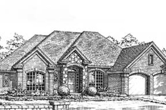 Exterior - Front Elevation for Traditional House Plan #310-594 - 3 bed, 2 bath