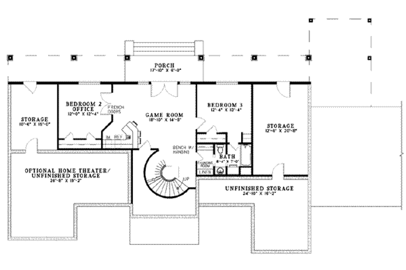 Dream House Plan - Floor Plan - Upper Floor for Traditional House Plan #17-589 - 3 bed, 2.5 bath