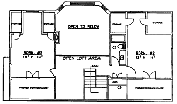 Bungalow Floor Plan - Upper Floor Plan #117-584