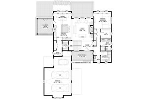 Floor Plan - Main Floor for Farmhouse House Plan #928-301 - 4 bed, 3.5 bath