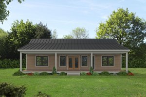 Exterior - Rear Elevation for Traditional House Plan #932-522 - 3 bed, 2 bath