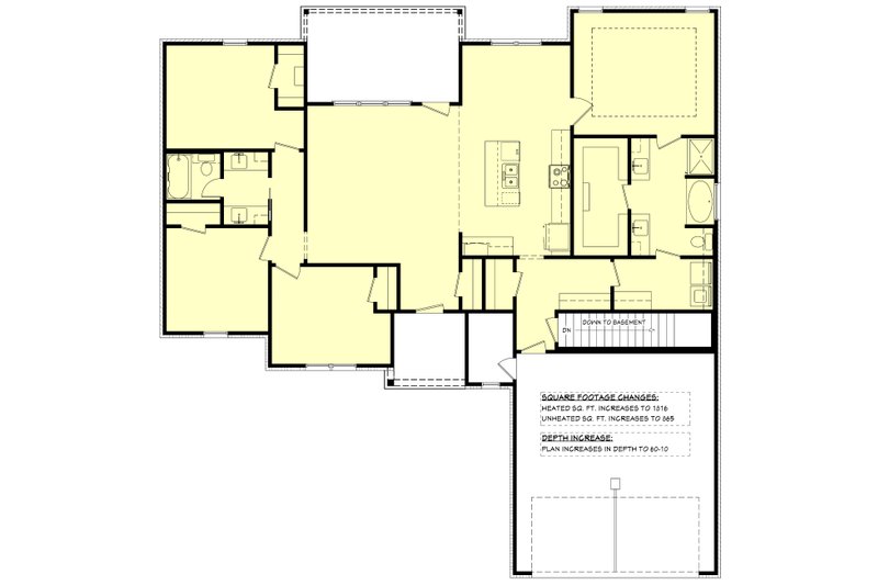 Architectural House Design - Floor Plan - Other Floor for Ranch House Plan #430-283 - 4 bed, 2 bath