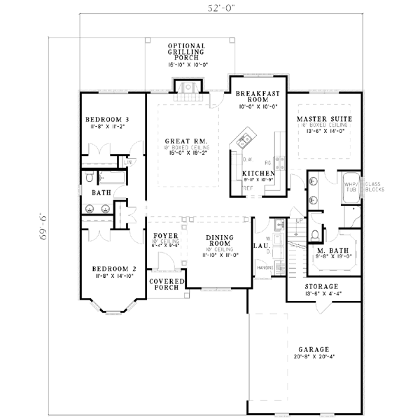 Home Plan - European Floor Plan - Main Floor Plan #17-1125