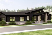 Contemporary Style House Plan - 3 Beds 2 Baths 3336 Sq/Ft Plan #1064-387 Exterior 