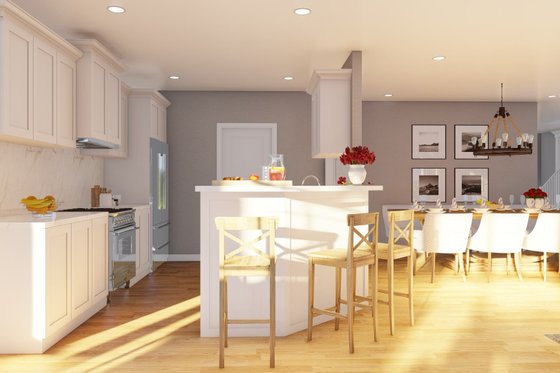 Interior - Kitchen for Traditional House Plan #17-2465 - 3 bed, 3 bath