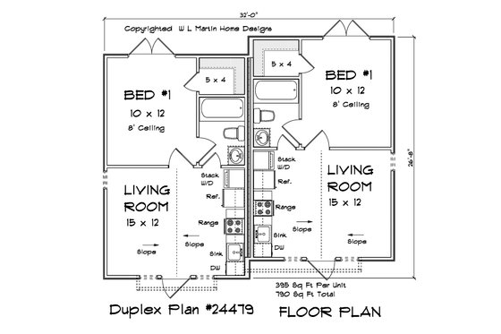 Floor Plan - Main Floor for Cottage House Plan #513-2272 - 1 bed, 1 bath