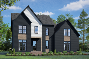 House Blueprint - Contemporary Exterior - Front Elevation Plan #1080-23