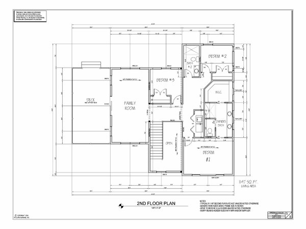 Contemporary Floor Plan - Upper Floor Plan #1075-4