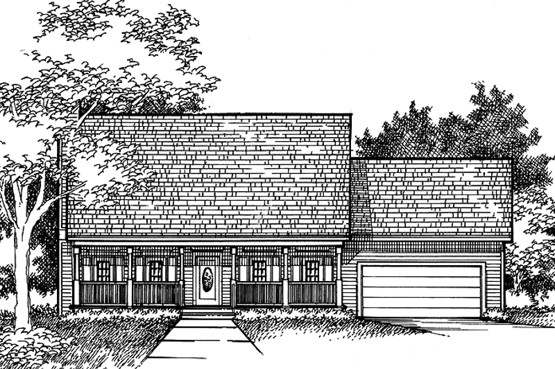 Dream House Plan - Country Exterior - Front Elevation Plan #320-897