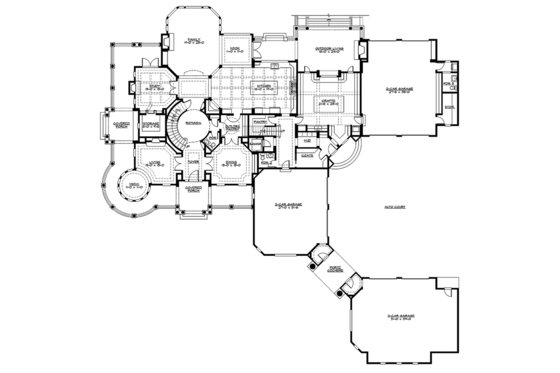 Floor Plan - Main Floor for Craftsman House Plan #132-565 - 5 bed, 5 bath