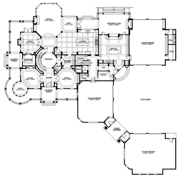 Craftsman Floor Plan - Main Floor Plan #132-565
