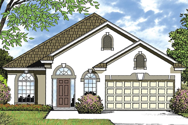 Dream House Plan - Exterior - Front Elevation 3 for European House Plan #417-849 - 3 bed, 2 bath