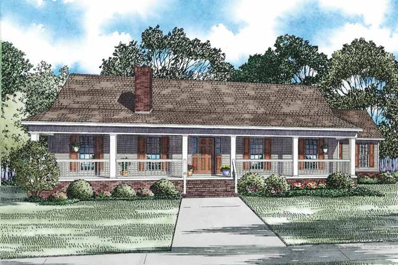 Home Plan - Country Exterior - Front Elevation Plan #17-3363