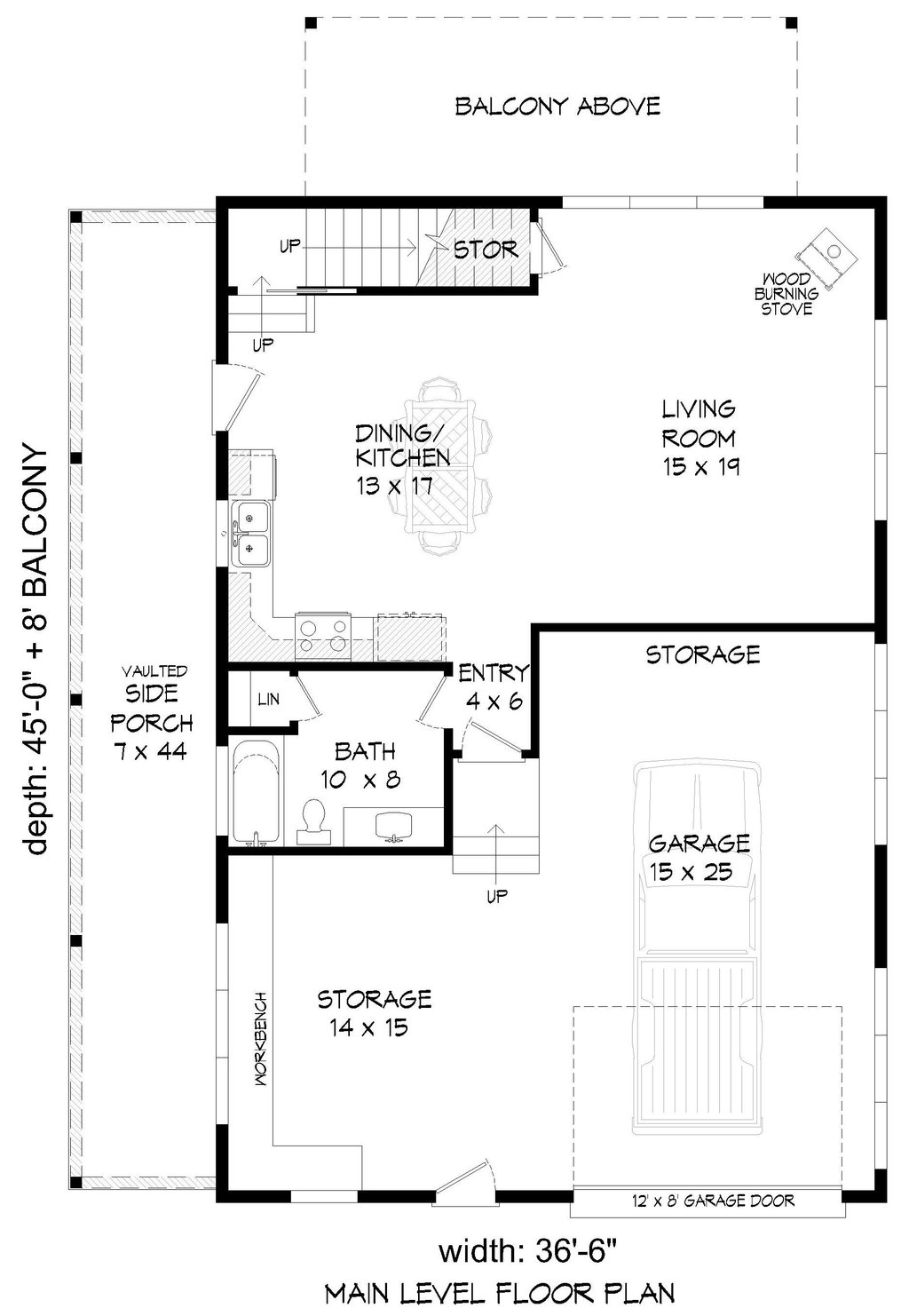 Traditional Style House Plan - 1 Beds 2 Baths 1744 Sq/Ft Plan #932-506 ...