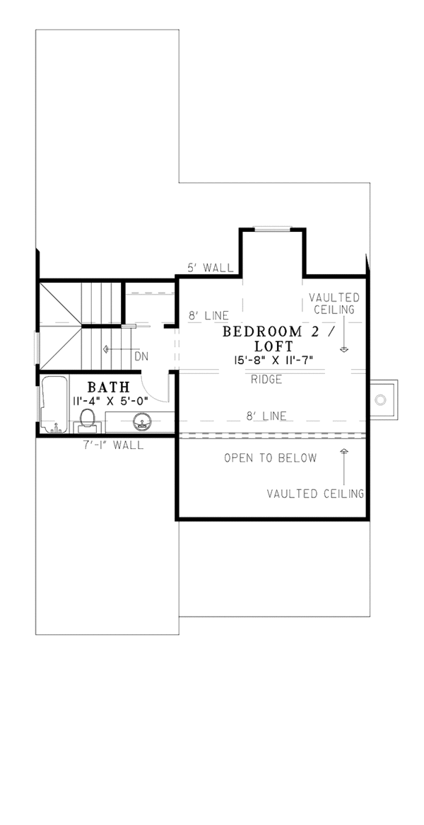 Architectural House Design - Craftsman Floor Plan - Upper Floor Plan #17-3036