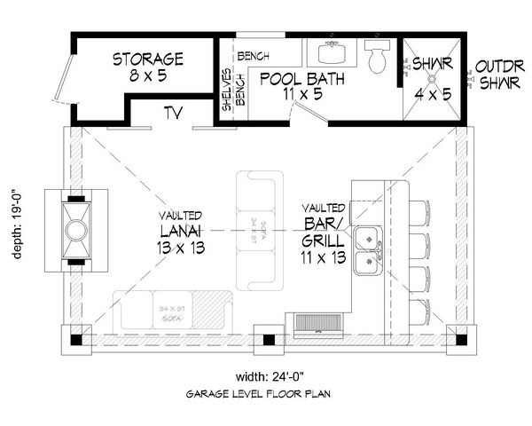 Architectural House Design - Country Floor Plan - Main Floor Plan #932-114