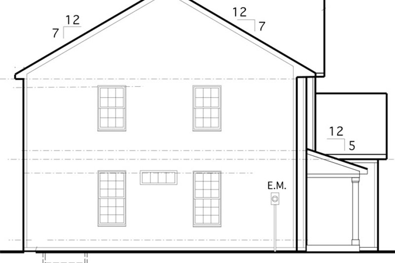 Architectural House Design - Exterior - Other Elevation 1 for Traditional House Plan #1053-55 - 4 bed, 3 bath