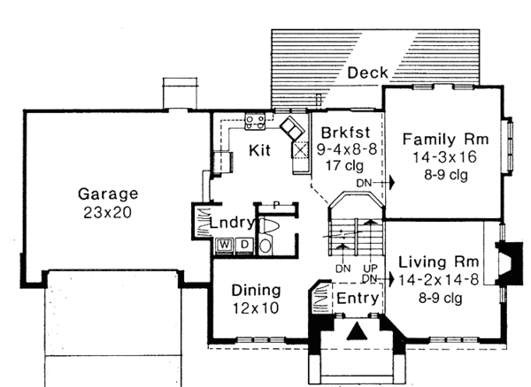 House Plan Design - Traditional Floor Plan - Main Floor Plan #320-676