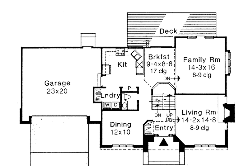 Home Plan - Floor Plan - Main Floor for Traditional House Plan #320-676 - 2 bed, 2.5 bath