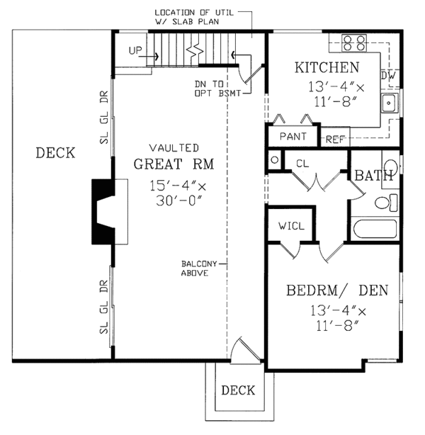 House Plan Design - Contemporary Floor Plan - Main Floor Plan #314-260