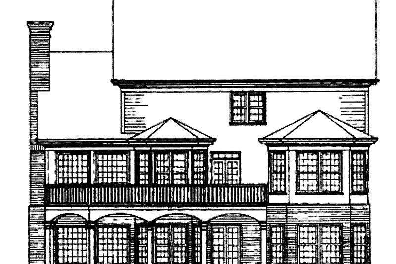 Dream House Plan - Exterior - Rear Elevation for Colonial House Plan #429-217 - 3 bed, 2.5 bath