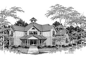 House Design - Exterior - Front Elevation for Country House Plan #952-176 - 4 bed, 3 bath