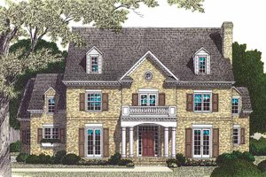 Dream House Plan - Exterior - Front Elevation for Traditional House Plan #453-462 - 5 bed, 5 bath