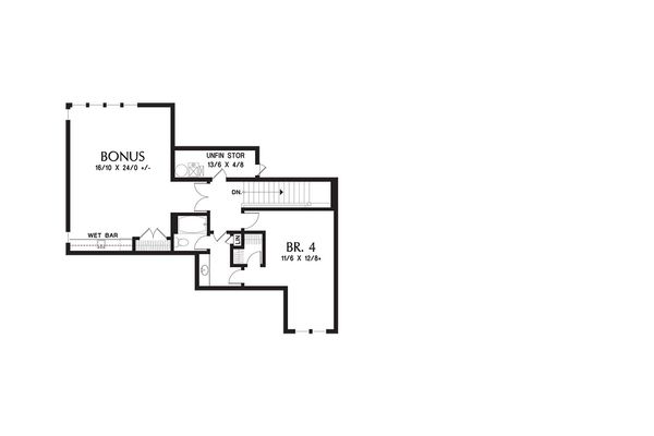 House Blueprint - Craftsman Floor Plan - Upper Floor Plan #48-649