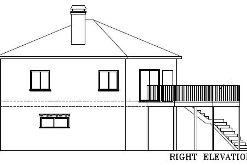 Dream House Plan - Exterior - Other Elevation 2 for Mediterranean House Plan #1-1460 - 2 bed, 1 bath