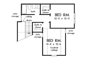 Floor Plan - Upper Floor for Country House Plan #929-644 - 3 bed, 2.5 bath