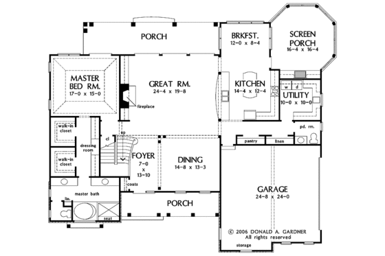 Floor Plan - Main Floor for Traditional House Plan #929-811 - 4 bed, 3.5 bath