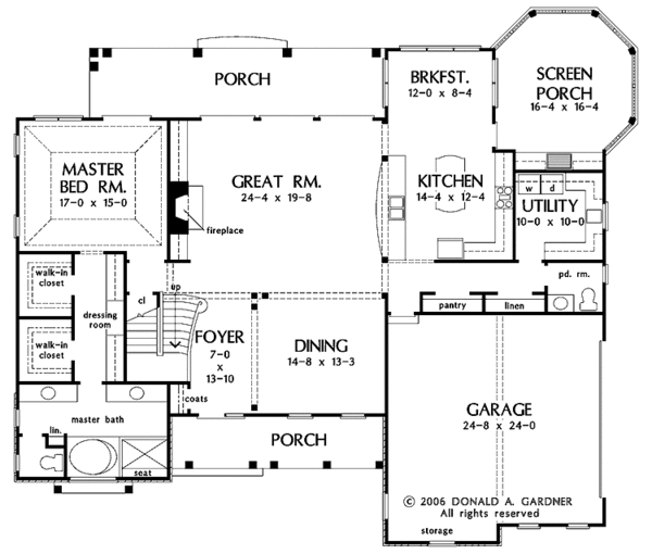 Dream House Plan - Traditional Floor Plan - Main Floor Plan #929-811
