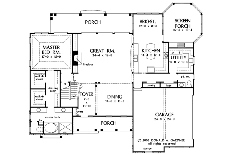Home Plan - Floor Plan - Main Floor for Traditional House Plan #929-811 - 4 bed, 3.5 bath