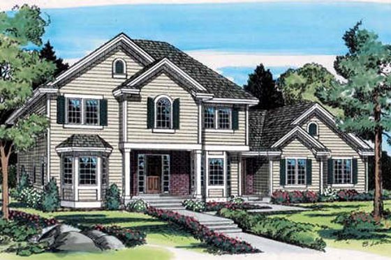 Exterior - Front Elevation for Traditional House Plan #312-384 - 4 bed, 2.5 bath