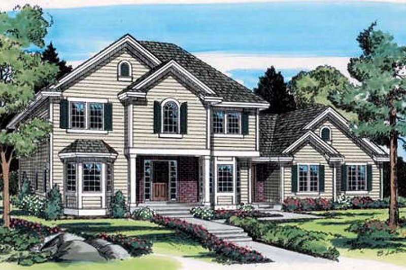 Traditional Style House Plan - 4 Beds 2.5 Baths 2540 Sq/Ft Plan #312-384