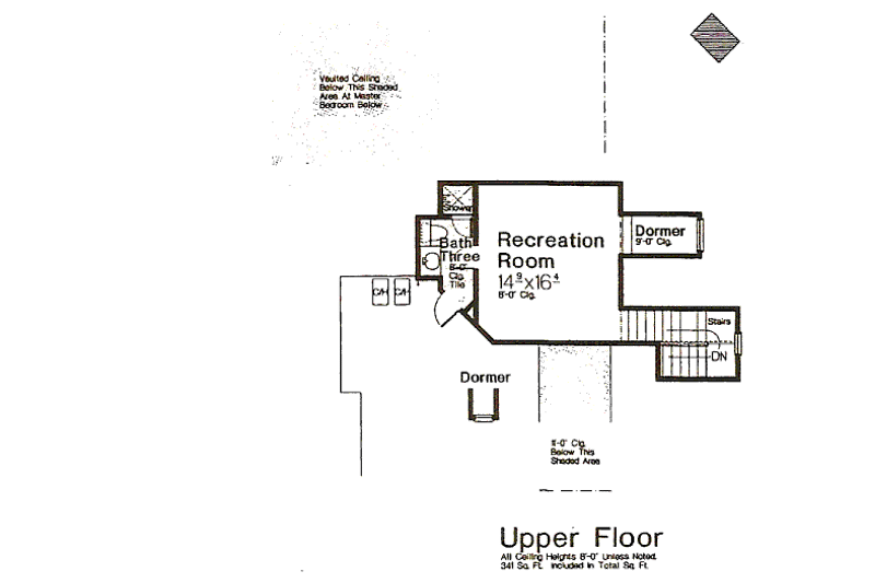 Dream House Plan - Floor Plan - Upper Floor for European House Plan #310-976 - 3 bed, 3 bath