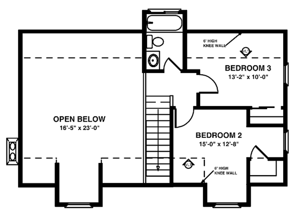 House Plan Design - Country Floor Plan - Upper Floor Plan #56-666