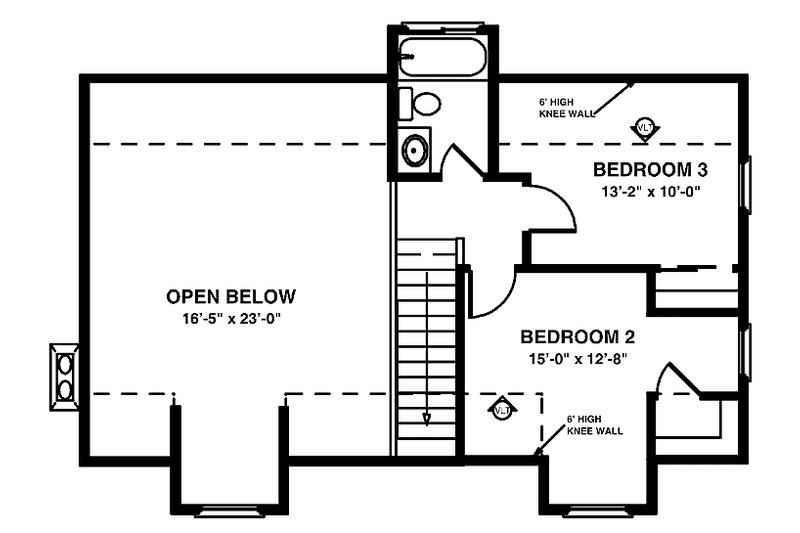 Dream House Plan - Floor Plan - Upper Floor for Country House Plan #56-666 - 3 bed, 2.5 bath