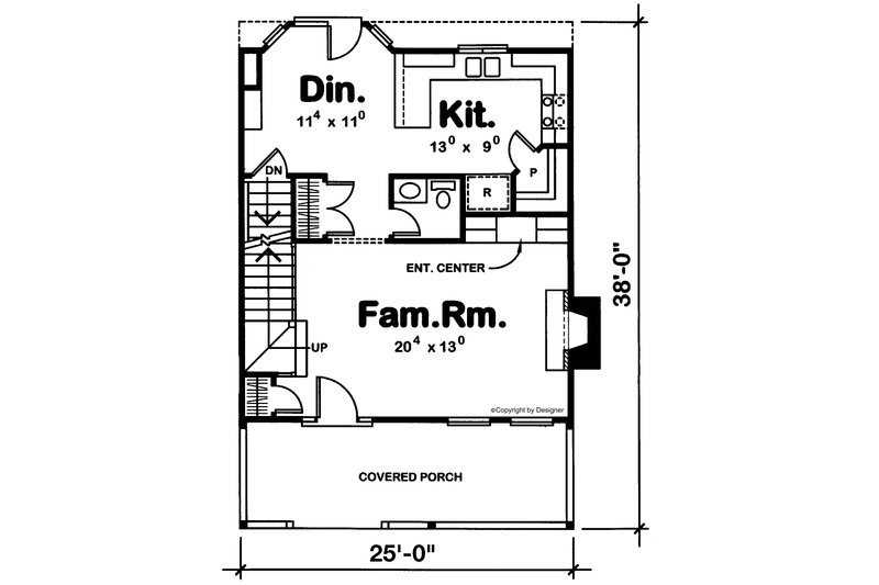Dream House Plan - Floor Plan - Main Floor for Traditional House Plan #20-2621 - 3 bed, 2.5 bath