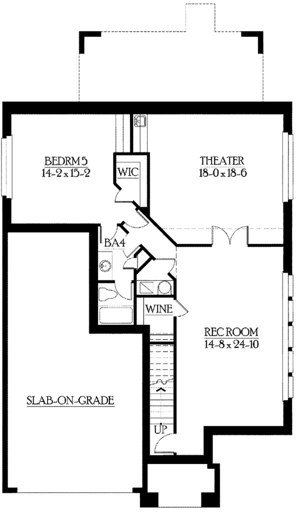 Home Plan - Craftsman Floor Plan - Lower Floor Plan #132-427
