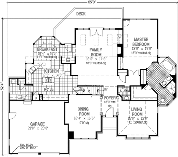 Architectural House Design - European Floor Plan - Main Floor Plan #953-68