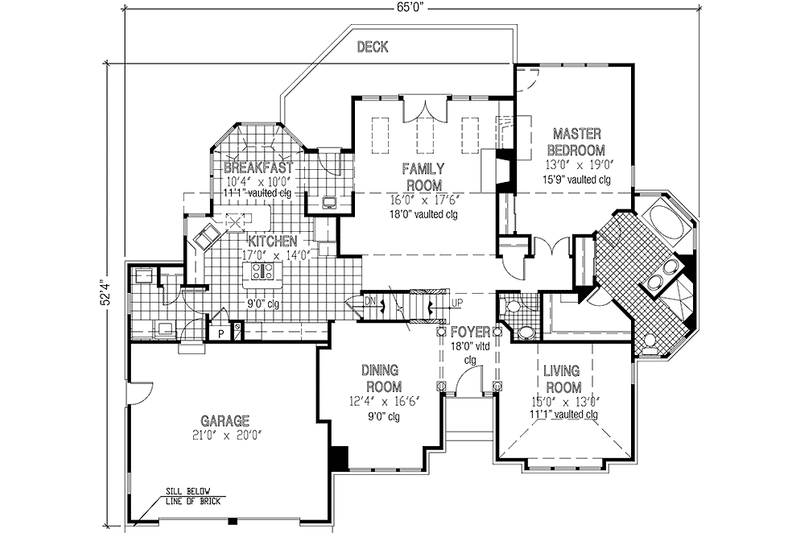 Architectural House Design - Floor Plan - Main Floor for European House Plan #953-68 - 4 bed, 2.5 bath