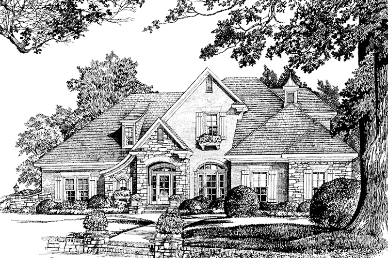 Home Plan - Country Exterior - Front Elevation Plan #952-275